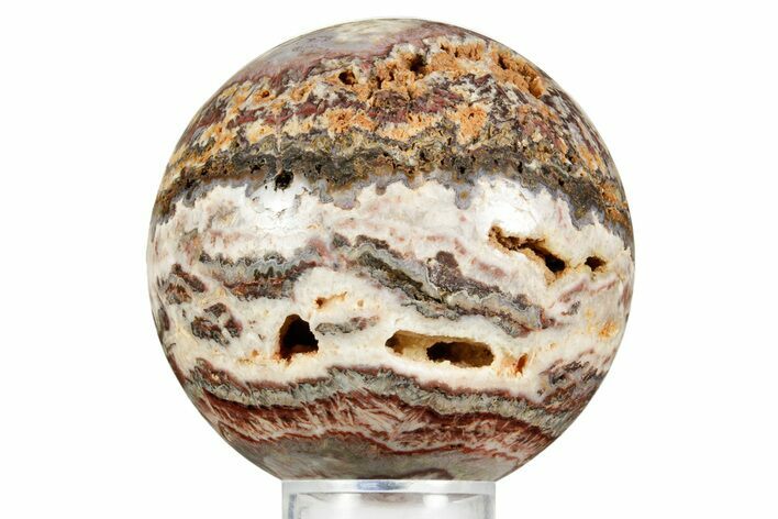 Polished Barite, Quartz & Agate Sphere - Arizona #371247